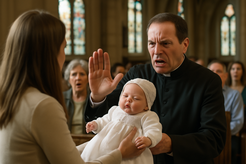 Surto coletivo padre nega benção a bebê reborn